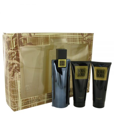 Bora Bora by Liz Claiborne Gift Set — 100ml Cologne Spray + 100ml Body Moisturizer + 100ml  Hair & Body Wash for Men by 