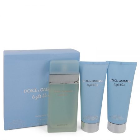Light Blue by Dolce & Gabbana Gift Set — 100ml Eau De Toilette Spray + 100ml Body Cream + 100ml Shower Gel for Women by 