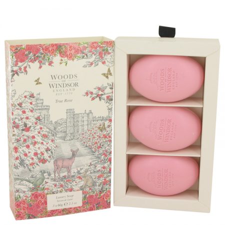 True Rose by Woods of Windsor Three 75ml Luxury Soaps 75ml for Women by 