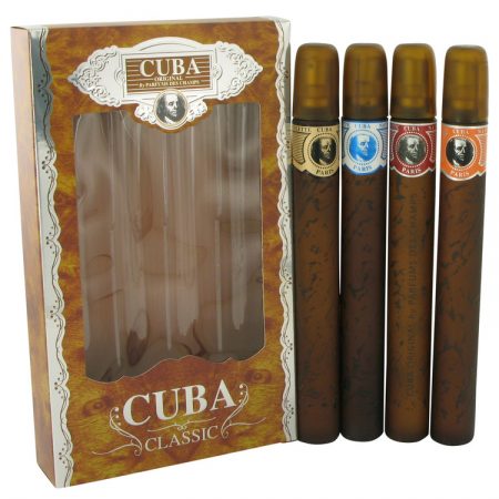 CUBA ORANGE by Fragluxe Gift Set — Cuba Variety Set includes All Four 30ml Sprays, Cuba Red, Cuba Blue, Cuba Gold and Cuba Orange for Men by 