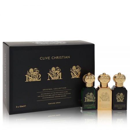 Clive Christian No. 1 by Clive Christian Gift Set — 9.5ml Perfume Spray in Clive Christian 1872 Feminine + 09.5ml Perfume Spray in Clive Christian No 1 Feminine + 09.5ml Perfume Spray in Clive Christian X Feminine for Women by 